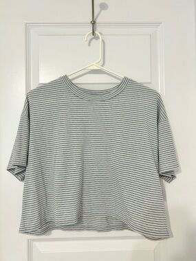 American Eagle Cropped Striped T-Shirt